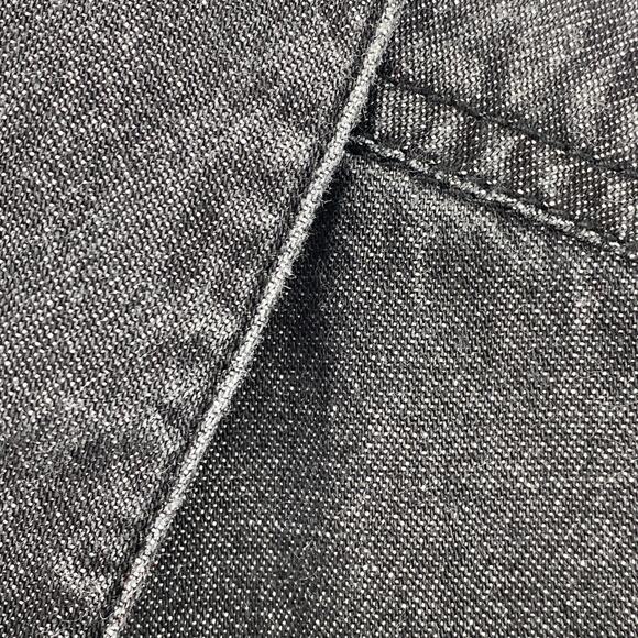 PERRY ELLIS Shirt Mens L AMERICA Denim Cotton Long Sleeve Button Up Black VTG - Picture 6 of 13